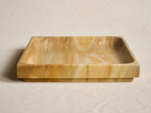 MICHAËL VERHEYDEN SQUARE TRAY LARGE / GIALLO SIENA L10” x W10" x H1.5”