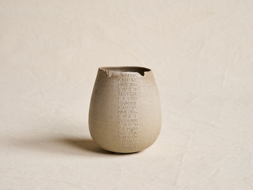 MARIE MARTIN 'HAVE YOU EVER SEEN THE RAIN' VASE Ø4" x H5.2"