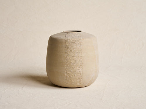 MARIE MARTIN 'SHELTER FROM THE STORM' VASE Ø7.8" x H8.8"