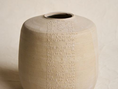 MARIE MARTIN 'SHELTER FROM THE STORM' VASE Ø7.8" x H8.8"