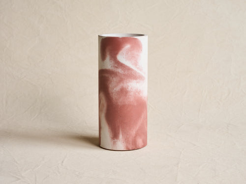 MICHAEL VERHEYDEN CONCRETE CYLINDRICAL VASE Ø5.9" x H13"