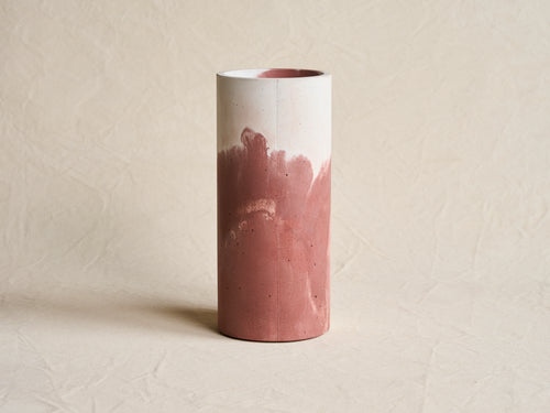 MICHAEL VERHEYDEN CONCRETE CYLINDRICAL VASE Ø5.9" x H13"