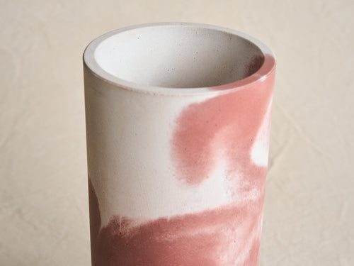 MICHAEL VERHEYDEN CONCRETE CYLINDRICAL VASE Ø5.9" x H13"