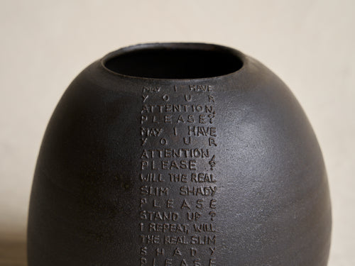 MARIE MARTIN 'THE REAL SLIM SHADY' VASE Ø6.5" x H7.4"