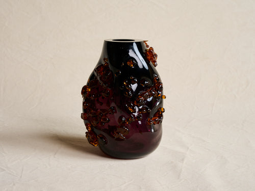 ALEXA LIXFELD STARDUST VASE / AMETHYST & AMBER 10.2" x 8.7" x 11.4"