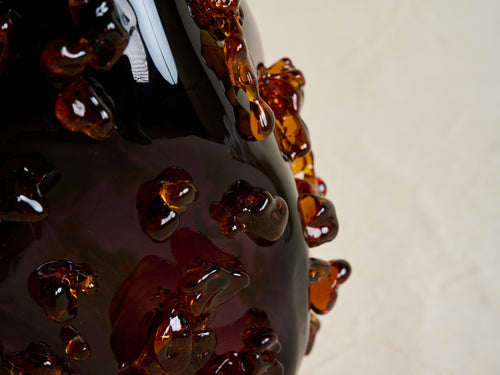 ALEXA LIXFELD STARDUST VASE / AMETHYST & AMBER 10.2" x 8.7" x 11.4"