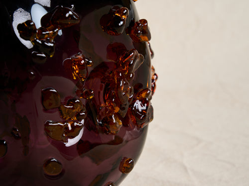 ALEXA LIXFELD STARDUST VASE / AMETHYST & AMBER 10.2" x 8.7" x 11.4"