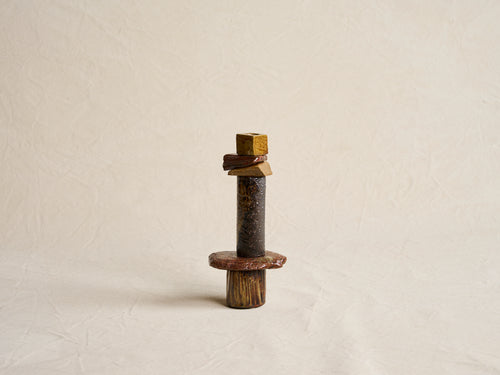 PASCALE RISBOURG CERAMIC CANDLE STICK / NINA H12.25" x W5.5" x D3.25"