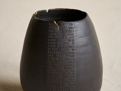 MARIE MARTIN 'FIX YOU' VASE Ø6.5" x H9.2"