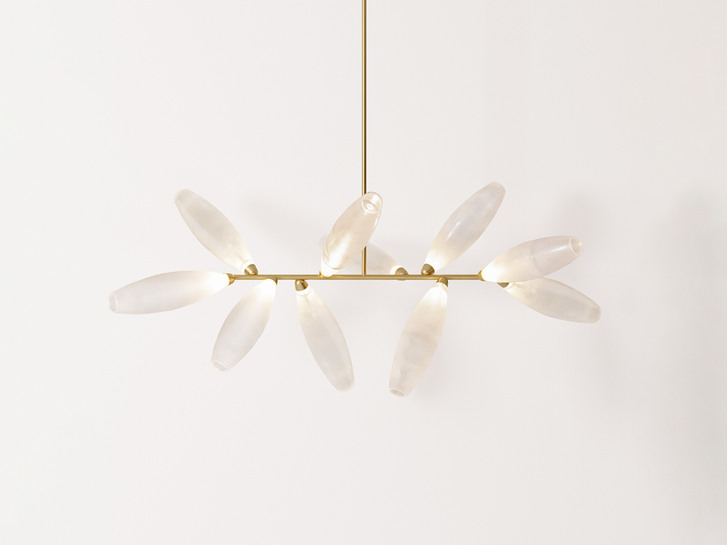 GIOPATO & COOMBES GEM BRANCH CHANDELIER 10 W59