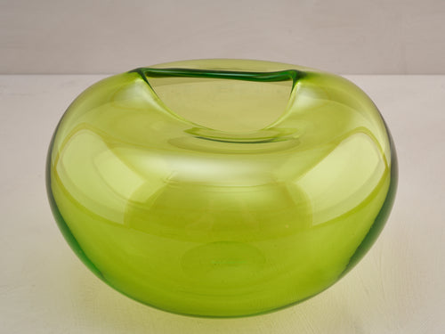 WHEN OBJECTS WORK KATE HUME PEBBLE VASE / LIME GREEN W10.6" x H7.8”