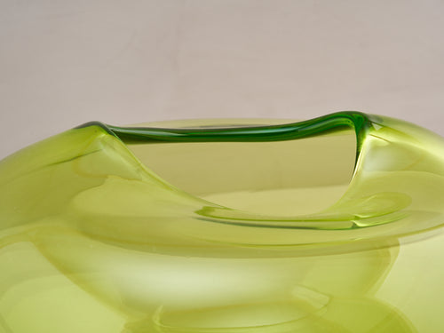 WHEN OBJECTS WORK KATE HUME PEBBLE VASE / LIME GREEN W10.6" x H7.8”