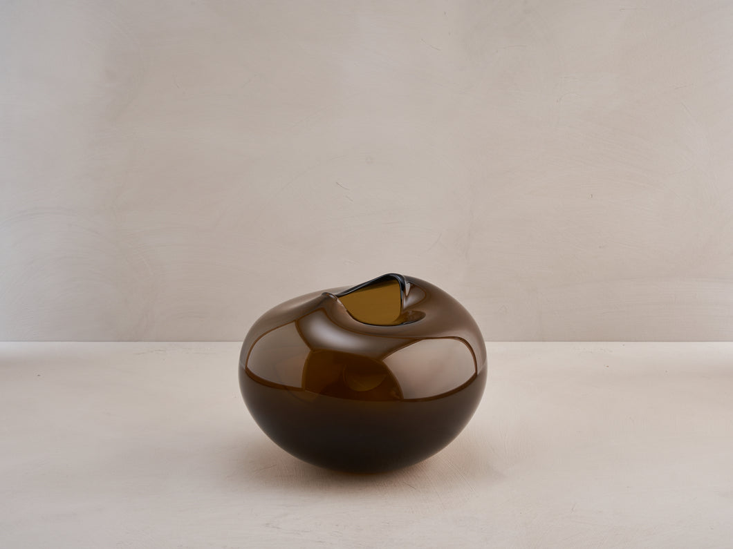 WHEN OBJECTS WORK KATE HUME PEBBLE VASE / BOTTLE GREEN  10.5