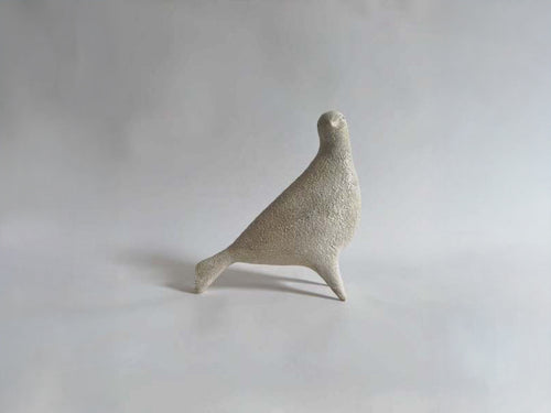 JULIE NELSON IVORY PONTI BIRD XXXIII H10.6" x L9.4" x D4"