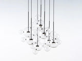 Load image into Gallery viewer, GIOPATO &amp; COOMBES BOLLE TRANSPARENT CIRCULAR CHANDELIER 34 BUBBLES Ø41.5&quot; x H49&quot;

