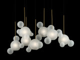 Load image into Gallery viewer, GIOPATO &amp; COOMBES BOLLE FROSTED 34 ZIGZAG CHANDELIER W61&quot; x 22.5&quot; x H43.5&quot;
