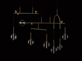 Load image into Gallery viewer, GIOPATO &amp; COOMBES DEWDROPS LINEAR 7 CHANDELIER W59&quot; x H45.5&quot; x D23&quot;
