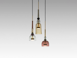 Load image into Gallery viewer, GIOPATO &amp; COOMBES FLAUTI CIRCULAR 3 PENDANT CHANDELIER / 32 AMBER Ø20&quot; x H41.5”
