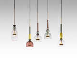 Load image into Gallery viewer, GIOPATO &amp; COOMBES FLAUTI ZIGZAG 5 PENDANT CHANDELIER / 51 ROSE W47&quot; x D12&quot; x H39.5”
