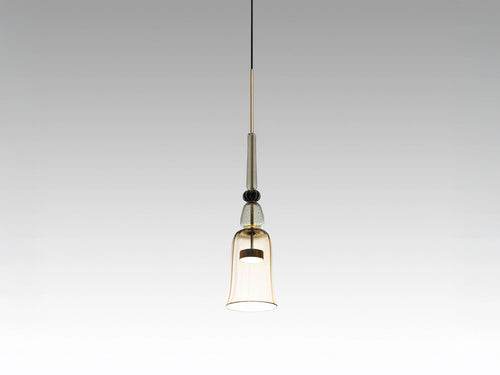 GIOPATO & COOMBES FLAUTI PENDANT / 16 AMBER Ø5" x H26.3”