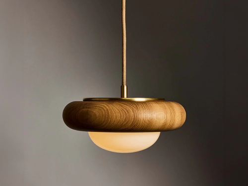 ROLL & HILL HUMBOLDT PENDANT / 01 WOOD Ø8.5" x H3.9"