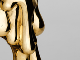 Load image into Gallery viewer, WRINKLE BRONZE PITCH DROP STOOL Ø15&quot; x H17&quot;
