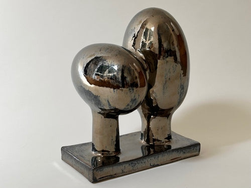 LISA VISACARDI OVALS + PIPES SCULPTURE NO.7 H10" x W9" x D7"