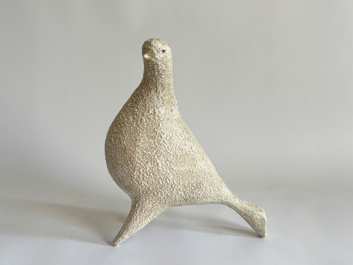 JULIE NELSON IVORY PONTI BIRD XXXVI W9" x D4" x H11.5"