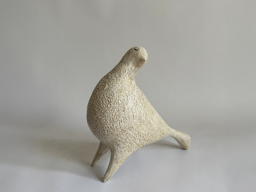 JULIE NELSON IVORY PONTI BIRD XXXVII W10" x D4" x H10.5"