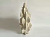 Load image into Gallery viewer, JULIE NELSON RIPPLE SPINE X VESSEL / IVORY H23.4&quot; x Ø9.4&quot;
