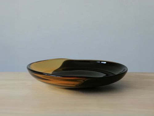 MICHAËL VERHEYDEN JAMA BOWL LARGE / AMBER + BLACK Ø15.7" x H3.9"