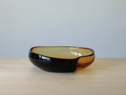 MICHAËL VERHEYDEN JAMA BOWL MEDIUM / AMBER + BLACK Ø12.6" x H3.1"