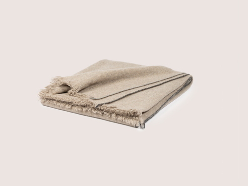 TEIXIDORS JAZZ CASHMERE THROW / BEIGE 55" x 71"