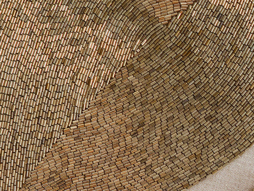 MARIJKE DE COCK COLLAGE IV-EG BEADED WALL ART SET / GOLD