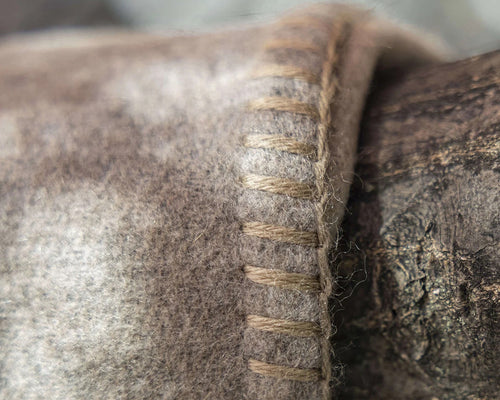 ALONPI MELROSE CASHMERE THROW / GREY BEIGE L55" × W75"