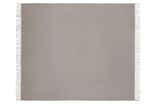 ALONPI MELROSE CASHMERE THROW / GREY BEIGE L55" × W75"