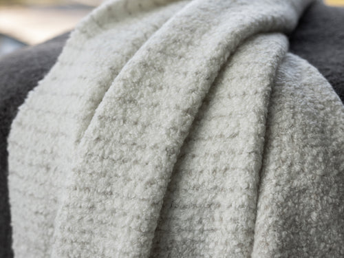 ALONPI MOLTRASIO CASHMERE + SILK THROW / ECRU W57" x L78"