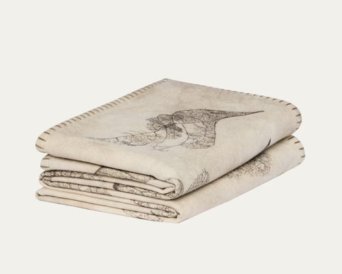 ALONPI MONFERRAT CASHMERE THROW / BROWN W55" × L75"