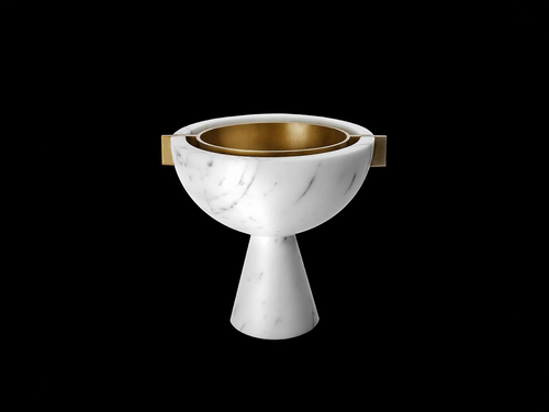 APPARATUS NEO VESSEL / BIANCO ARABESCATO H10.5 x Ø10.5"