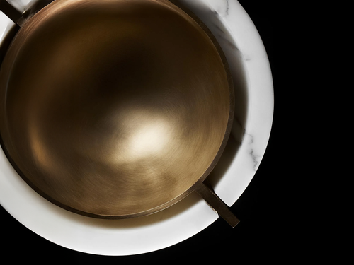 APPARATUS NEO VESSEL / BIANCO ARABESCATO H10.5 x Ø10.5"