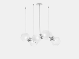 Load image into Gallery viewer, GABRIEL SCOTT WELLES GLASS LONG CHANDELIER 6 L30.91” x D16.4” x H12.13” + drop
