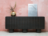 Load image into Gallery viewer, AGNES STUDIO CODICE 3-DOOR CREDENZA L78&quot; x D16.5&quot; x H33&quot;
