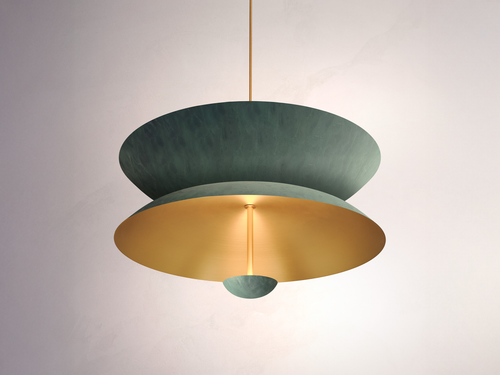 ATELIER001 COSMIC DUO PENDANT / VERDIGRIS
