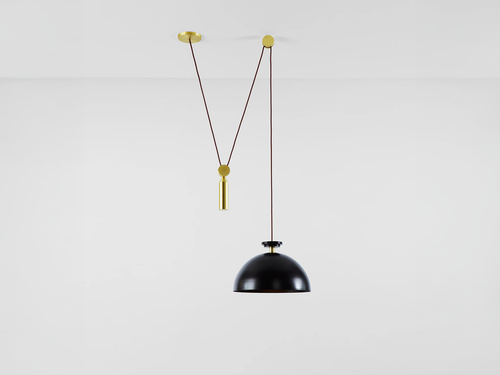 ROLL & HILL SHAPE UP PENDANT / HEMISPHERE W16" x H10"