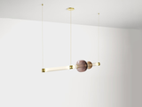 Load image into Gallery viewer, GABRIEL SCOTT LUNA CHANDELIER  1 TIER L48&quot; x W9&quot; x D9&quot; + drop
