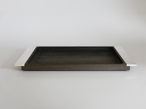 MICHAËL VERHEYDEN SOLID RECTANGULAR TRAY / DARK OAK L24” x W15.5" x H1.5”