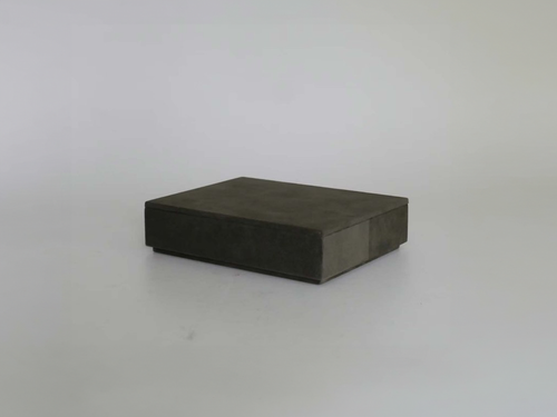 MICHAËL VERHEYDEN SUEDE LETTER BOX / MUSK W9.8" x H2.4" x D7.5"