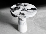 Load image into Gallery viewer, ROXANE LAHIDJI MARBLED SALTS ENTRY TABLE Ø27.3&quot; x H27.3&quot;
