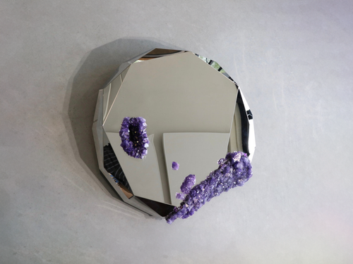 MARK STURKENBOOM ONCE UPON A TIME HYPNOS MIRROR / ANTHRACITE Ø30" x D3.5"
