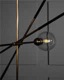 Load image into Gallery viewer, APPARATUS HIGHWIRE TANDEM LARGE CHANDELIER D32.5” x rotating arm L64”
